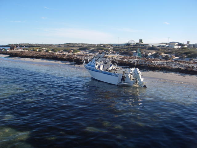 moored at the islands